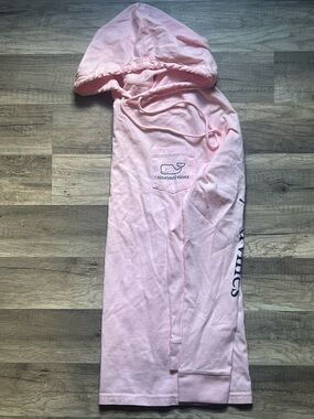 Vineyard Vines Pink Pocket Hooded long sleeve T. Size XS 100% cotton. NWOT.